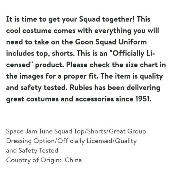 Space Jam Tune Squad Uniform Halloween Costume Adult Men Size S Jersey Short - Picture 7 of 9